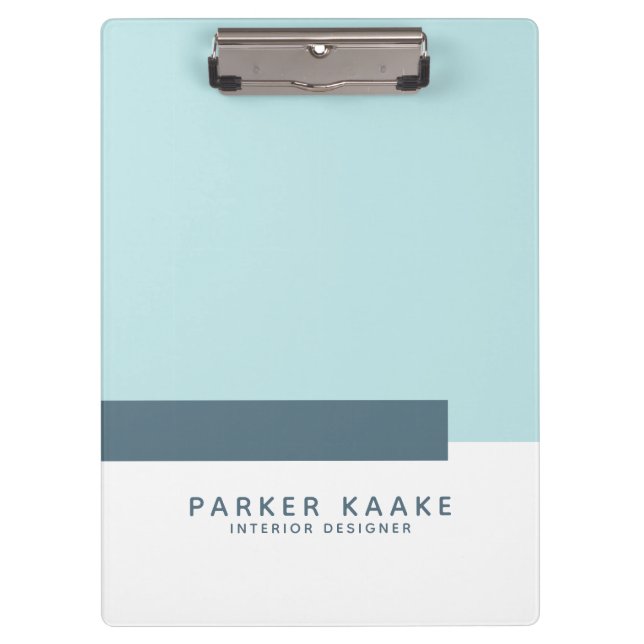 Porte-bloc Simple moderne Géométrique pastel bleu (Devant)