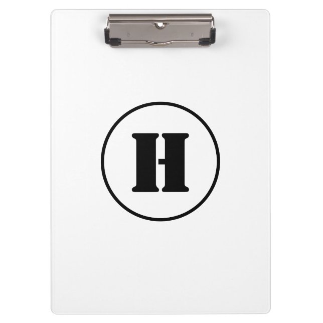 PORTE-BLOC SIMPLE MODERNE MODERNE MONOGRAM ÉLÉGANT CHIC STYLE (Devant)