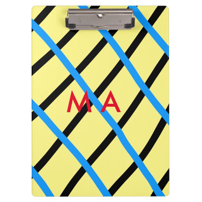 Porte-bloc Simple monogramme ajouter votre nom lettre man min (Devant)