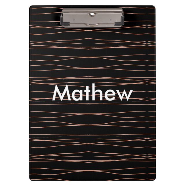 Porte-bloc Simple monogramme ajouter votre nom lettre man min (Devant)