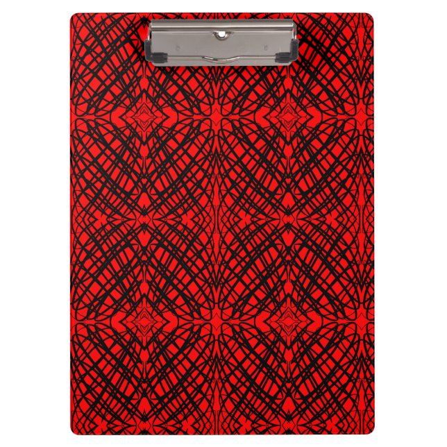 Porte-bloc Simple Scribble | Carreaux miroir | Rouge | (Devant)
