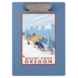 Porte-bloc Skieur de neige de Downhhill - capot de bâti,