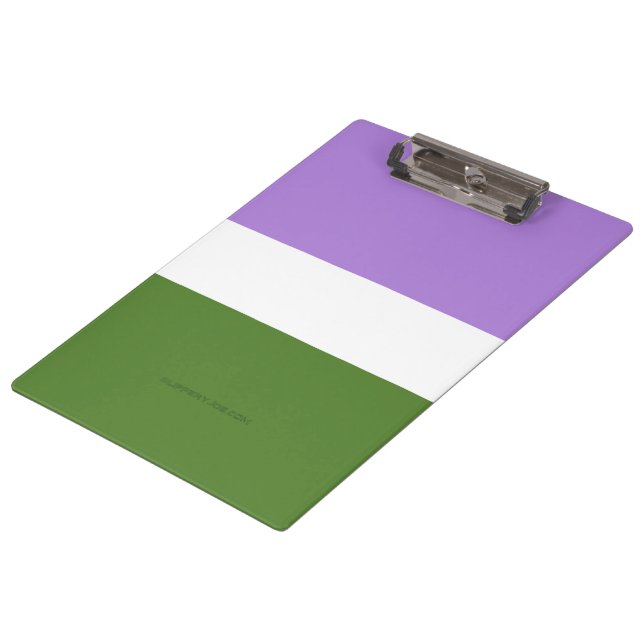 Porte-bloc SlipperyJoe's Genderqueer Pride Couleurs du drapea (Incliné)