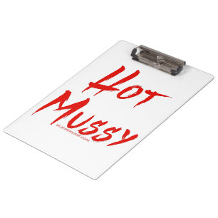Porte-bloc SlipperyJoe's hot mussy audacieux texte rouge vif