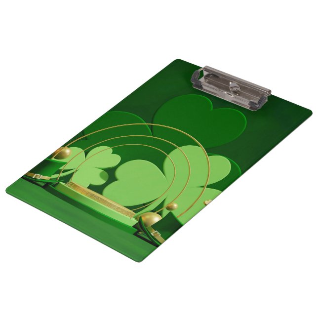 Porte-bloc SlipperyJoe's Saint Patrick's Day trèfle à trois f (Incliné)