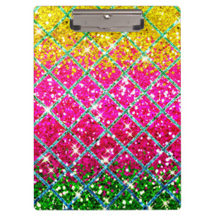 Porte-bloc Snakeskin rose parties scintillant