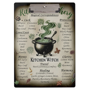 Porte-bloc Sorciellerie de cuisine Correspondances magiques d