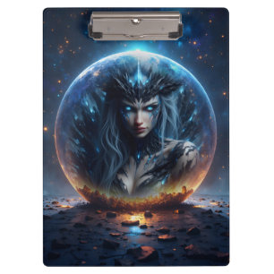 Porte-bloc Sorcière cosmique – Née de la sphère stellaire.