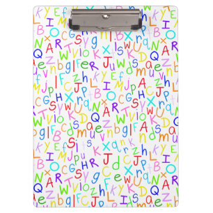 Porte-bloc Soupe Alphabet (sur fond blanc)