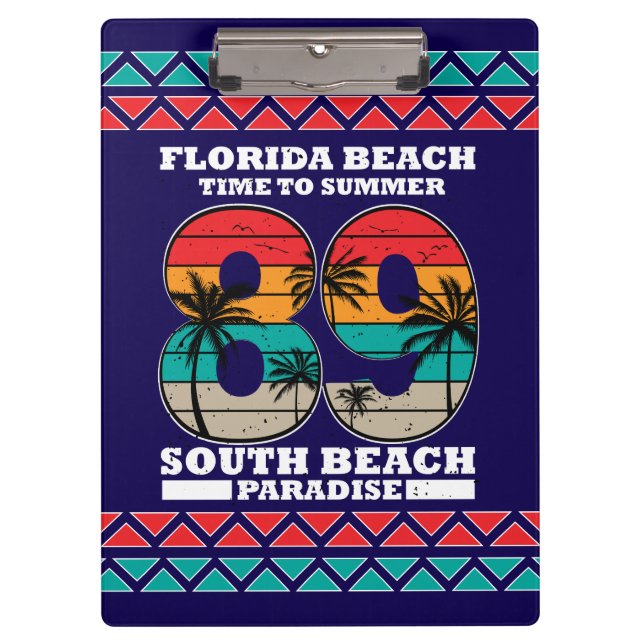 Porte-bloc South Beach Sunset - Promenez-vous dans la vague d (Devant)