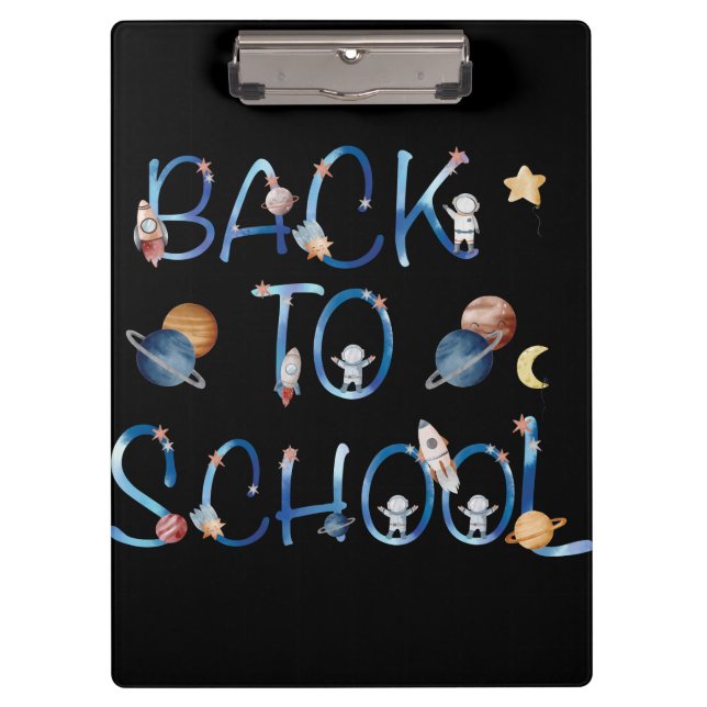 Porte-bloc Space, back to school (Devant)