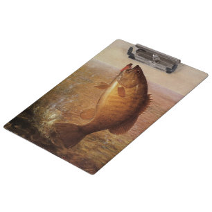 Porte-bloc Sports vintages Pêche, Poisson Brown à grande bouc