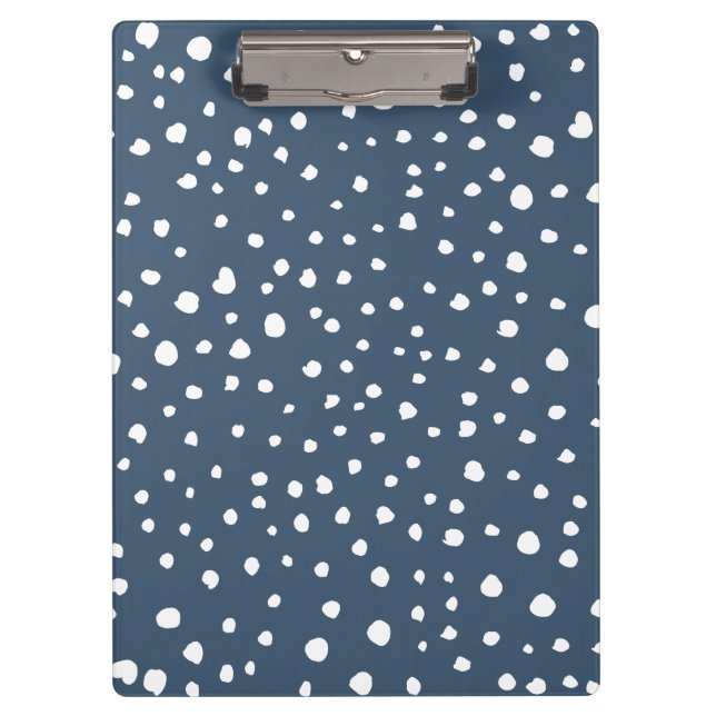 Porte-bloc Spots Dalmatiens Bleus Marine, Points Dalmatiens,  (Devant)