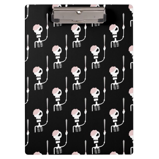 Porte-bloc Squelette d'Halloween avec épée (Devant)