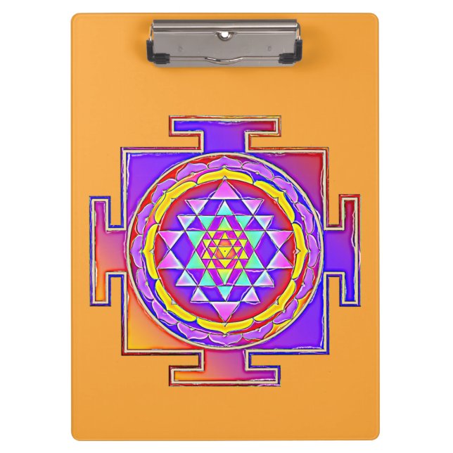 Porte-bloc Sri Yantra - Conception du symbole de l'hindouisme (Devant)
