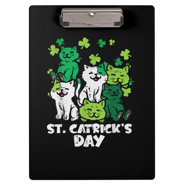 Porte-bloc St Patricks Catricks Day Cats Saint Pattys (Devant)