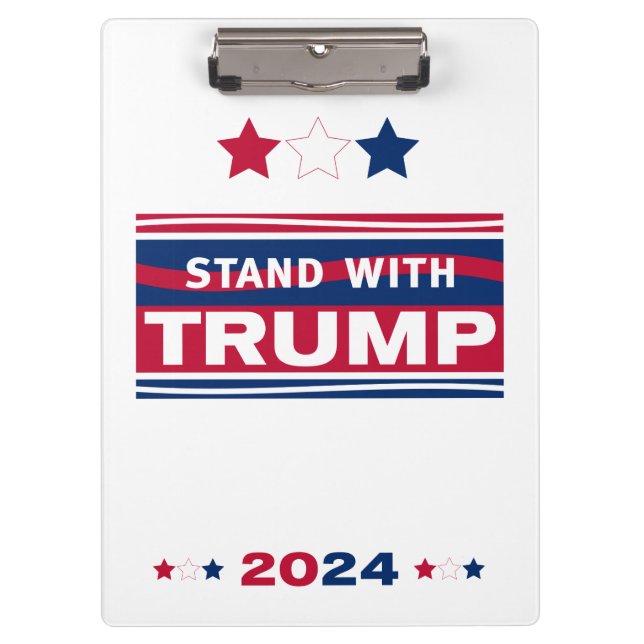 Porte-bloc Stand with Trump~2024~MAGA (Devant)