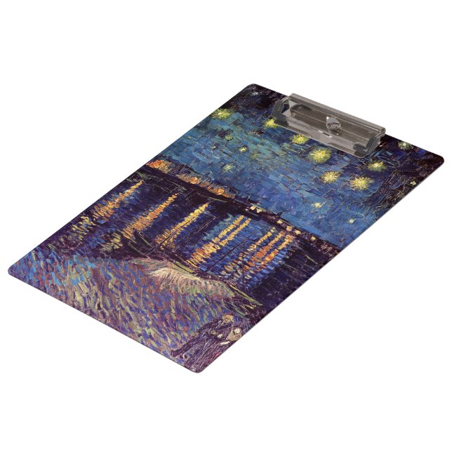 Porte-bloc Starry Night Over the Rhone par Vincent van Gogh (Incliné)
