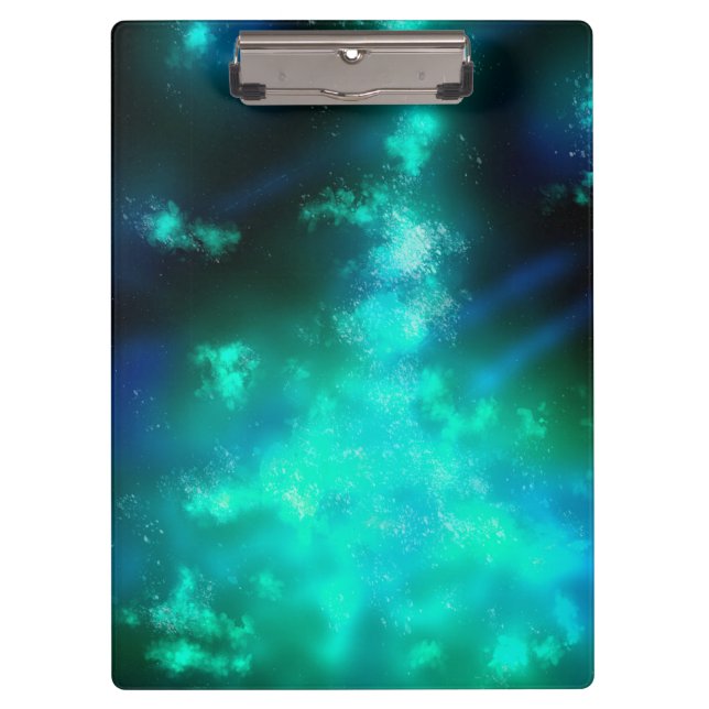 Porte-bloc Stars Nuit Ciel Midnight Emerald Green Lys Way (Devant)