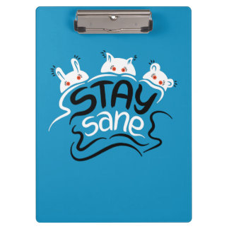 Porte-bloc Stay Sane Funny Madness Typographie