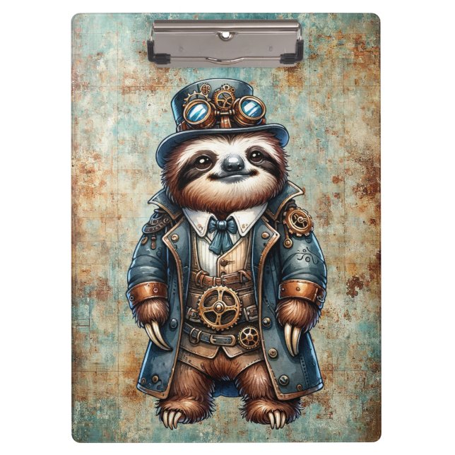Porte-bloc Steampunk Sloth (Devant)