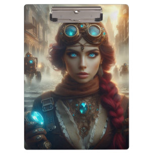 Porte-bloc Steampunk Victorian Industrial Lady Aventuentures