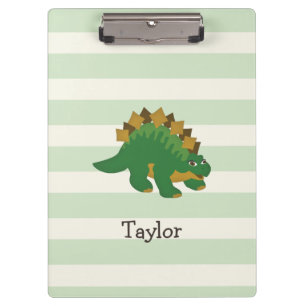 Porte-bloc Stegosaurus sur Pastel Green Stripes