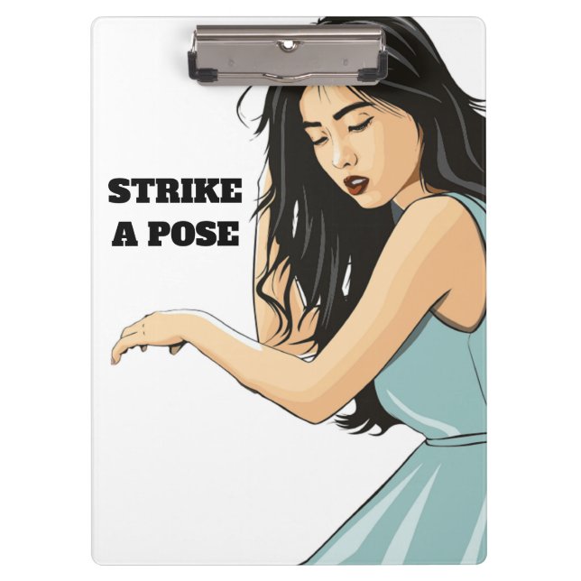 PORTE-BLOC "STRIKE A POSE" DAME ASIATIQUE (Devant)
