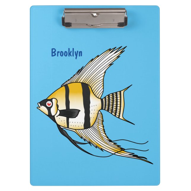 Porte-bloc Striped angelfish cartoon (Devant)