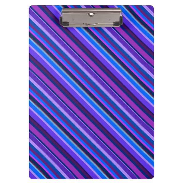 Porte-bloc stripes en bleu et purple (Devant)