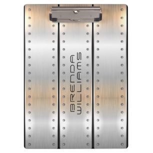 Porte-bloc Structure géométrique de texture d'aluminium bross