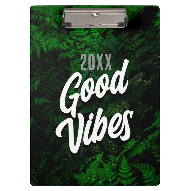 Porte-bloc Style bureau vert Good Vibes Jungle (Devant)