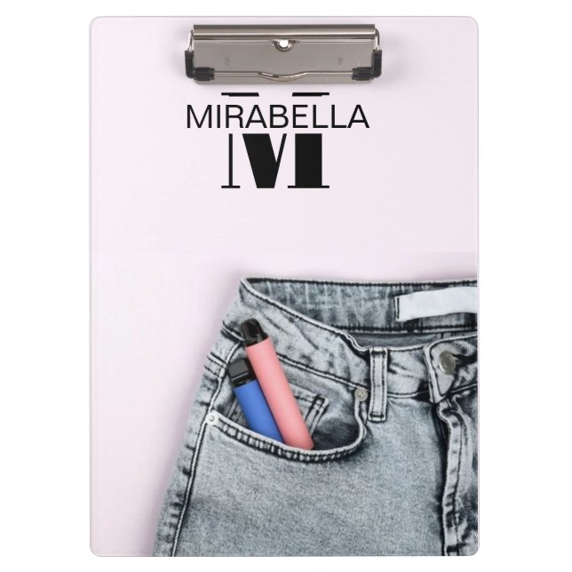 Porte-bloc Stylish denim jeans retro beach (Devant)