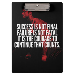 Porte-bloc Succès, échec et courage. Motivation de l'entraîne