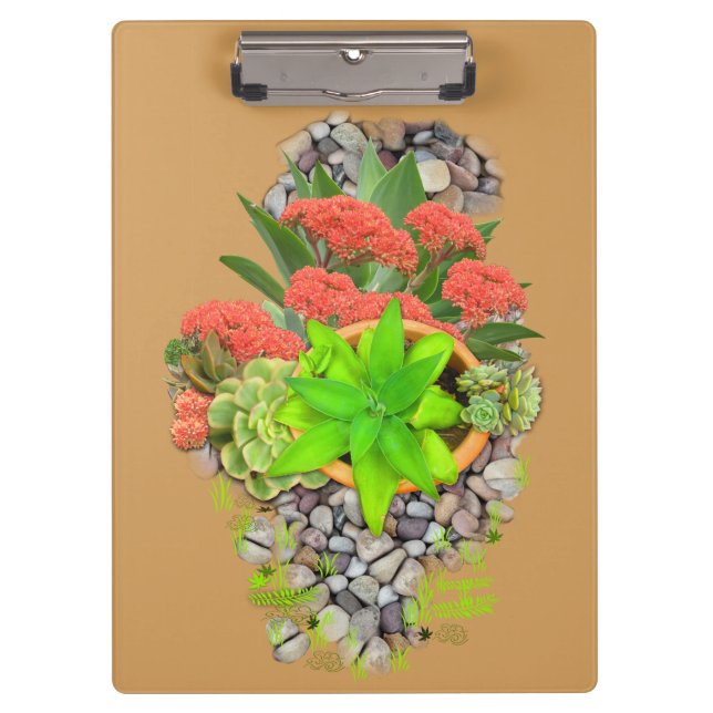 Porte-bloc Succulents floraux (Devant)