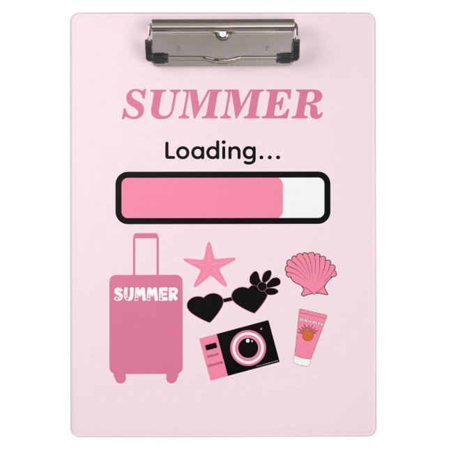 Porte-bloc Summer Loading Pink Clipboard (Devant)