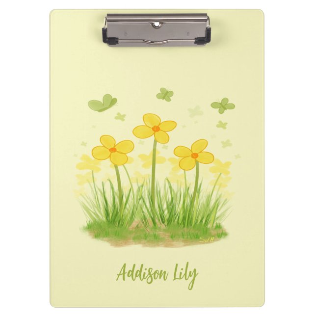 Porte-bloc Sunny Fleurs sauvages et papillons (Devant)