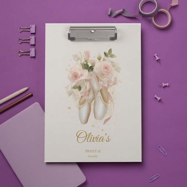 Porte-bloc Sweet Rosé Ballet Soirée, sur mesure (Créateur téléchargé)