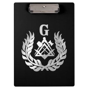 Porte-bloc Symbole de maçonnerie en argent