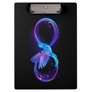 Porte-bloc Symbole de Neon Infinity par Glowing Hummingbird