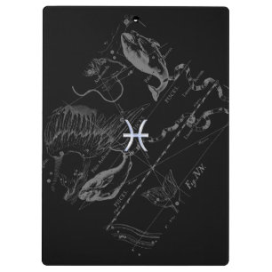 Porte-bloc Symbole de zodiaque de Poissons de style de chrome