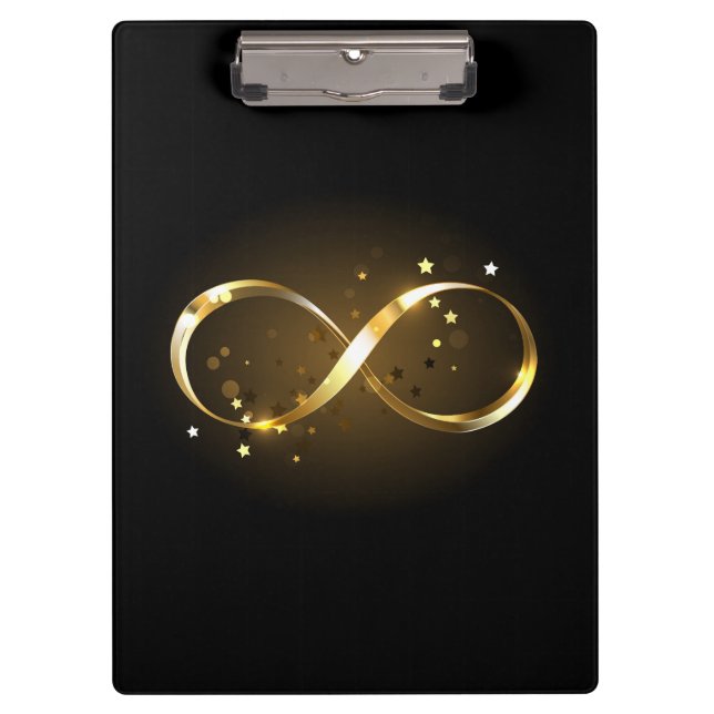 Porte-bloc Symbole d'infini doré (Devant)