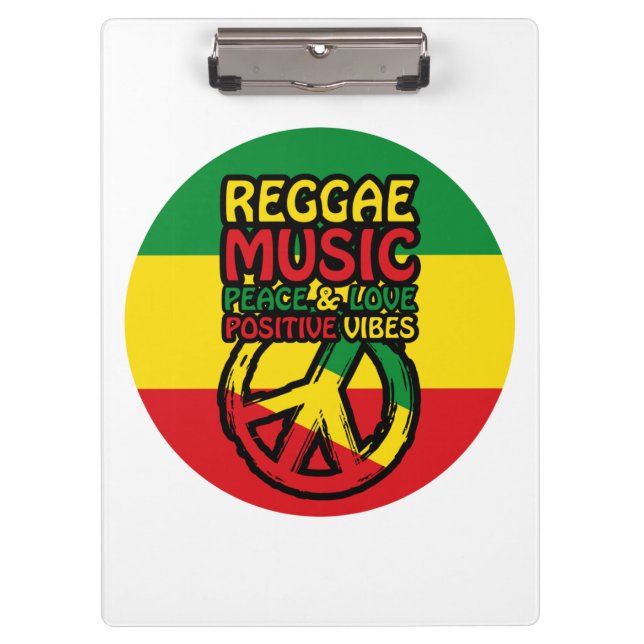 Porte-bloc Symbole Reggae et Paix avec citations positives (Devant)