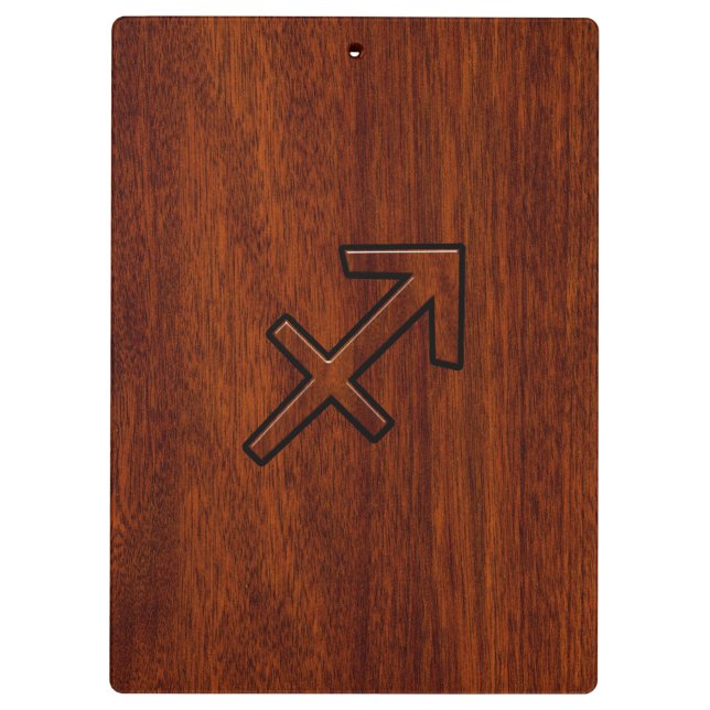 Porte-bloc Symbole Sagittarius Zodiac sur la décoration en bo (Dos)
