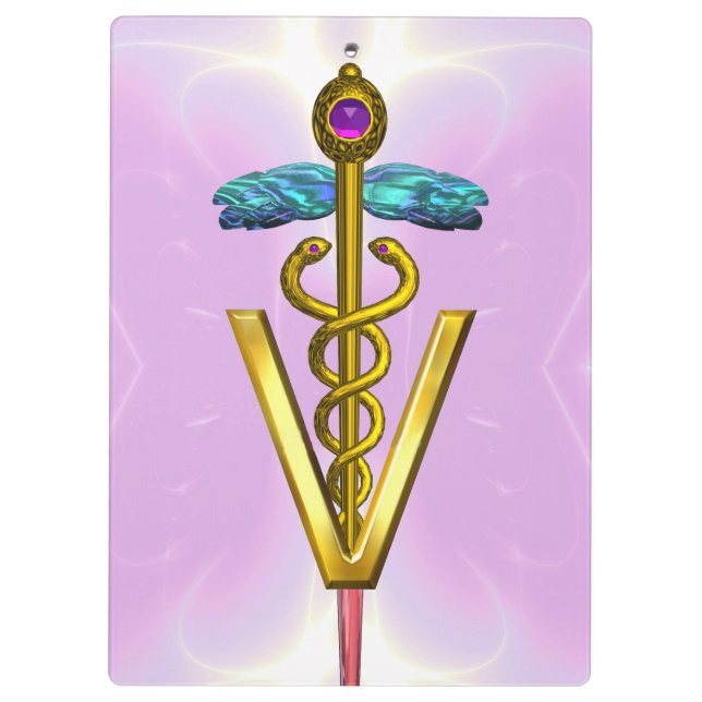 Porte-bloc SYMBOLE VÉTÉRINAIRE DE CADUCE D'OR / Lilac rose (Dos)