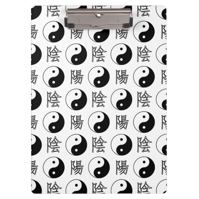 Porte-bloc SYMBOLE YINyang Blanc Motif chinois (Devant)