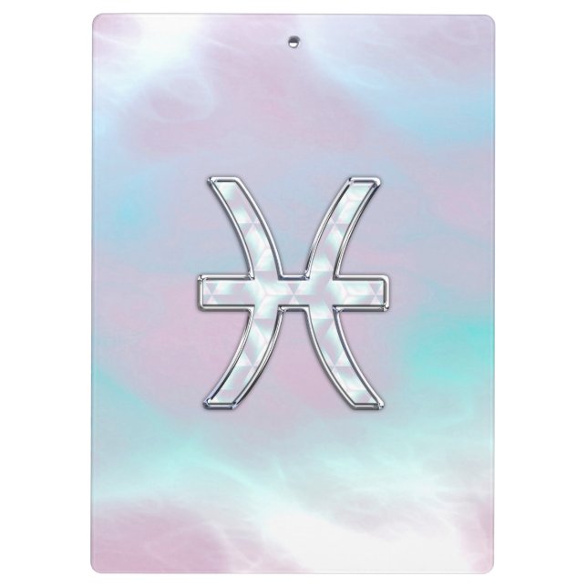 Porte-bloc Symbole ziodac de Poissons Mère de style perle (Dos)