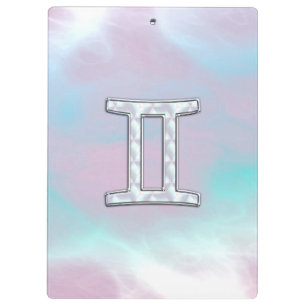 Porte-bloc Symbole zodiaque Gemini de style perle