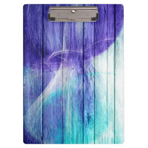 Porte-bloc Tableau Abstrait en bois vintage #7