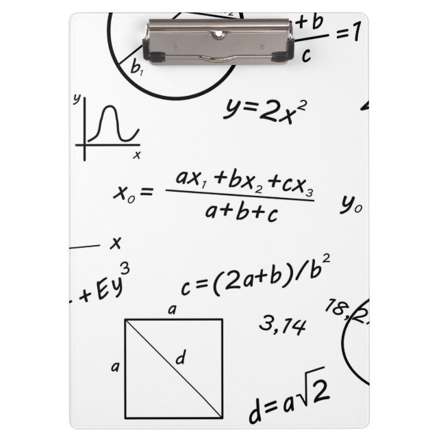 Porte-bloc Tableau blanc de maths (Devant)